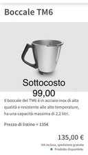 boccale bimby tm6 Nuovo (solo