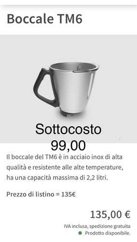 Boccale bimby tm6 - boccale, (solo